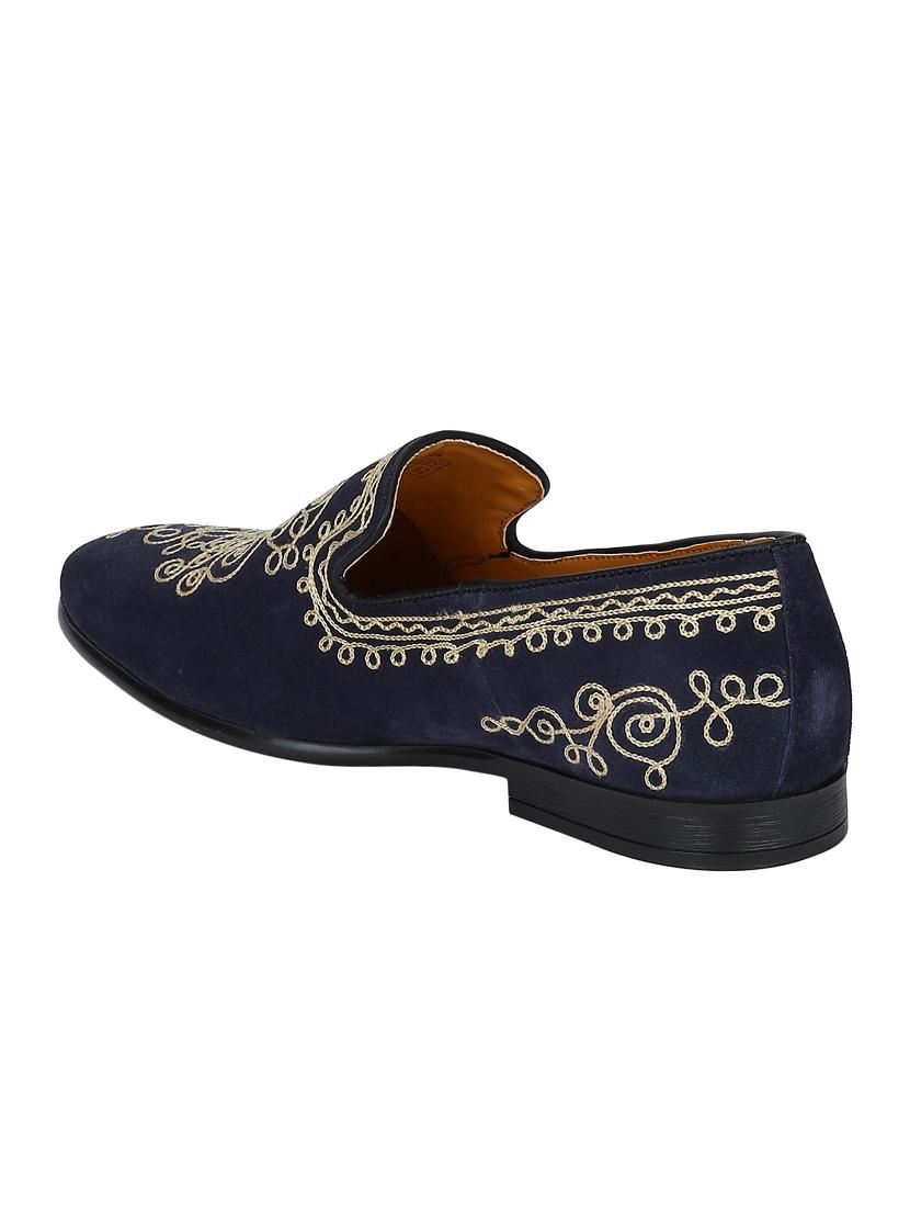 navy Suede casual slip ons - 15613164 - Zoom Image - 2
