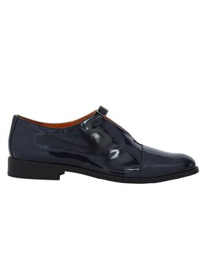 navy Patent Leather slip on monk straps - 15613167 - Standard Image - 2