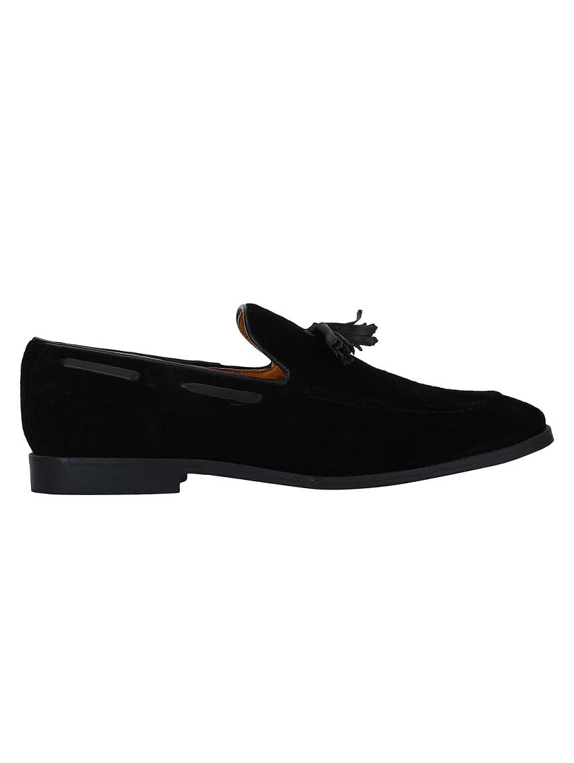 black Suede tassel slipons - 15613171 - Zoom Image - 2