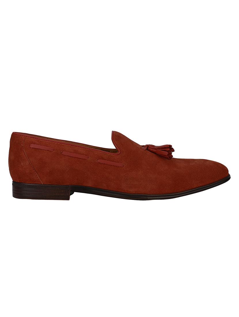 red Suede tassel slipons - 15613176 - Zoom Image - 2