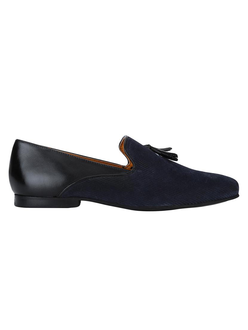 blue Leather tassel slip ons - 15613182 - Zoom Image - 2