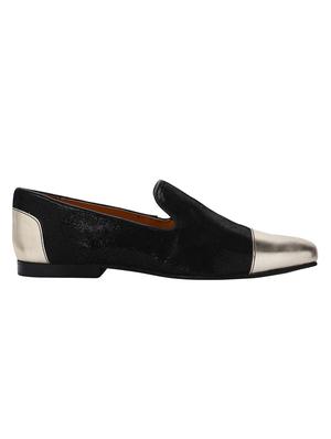 black Leather casual slip ons - 15613197 - Standard Image - 2