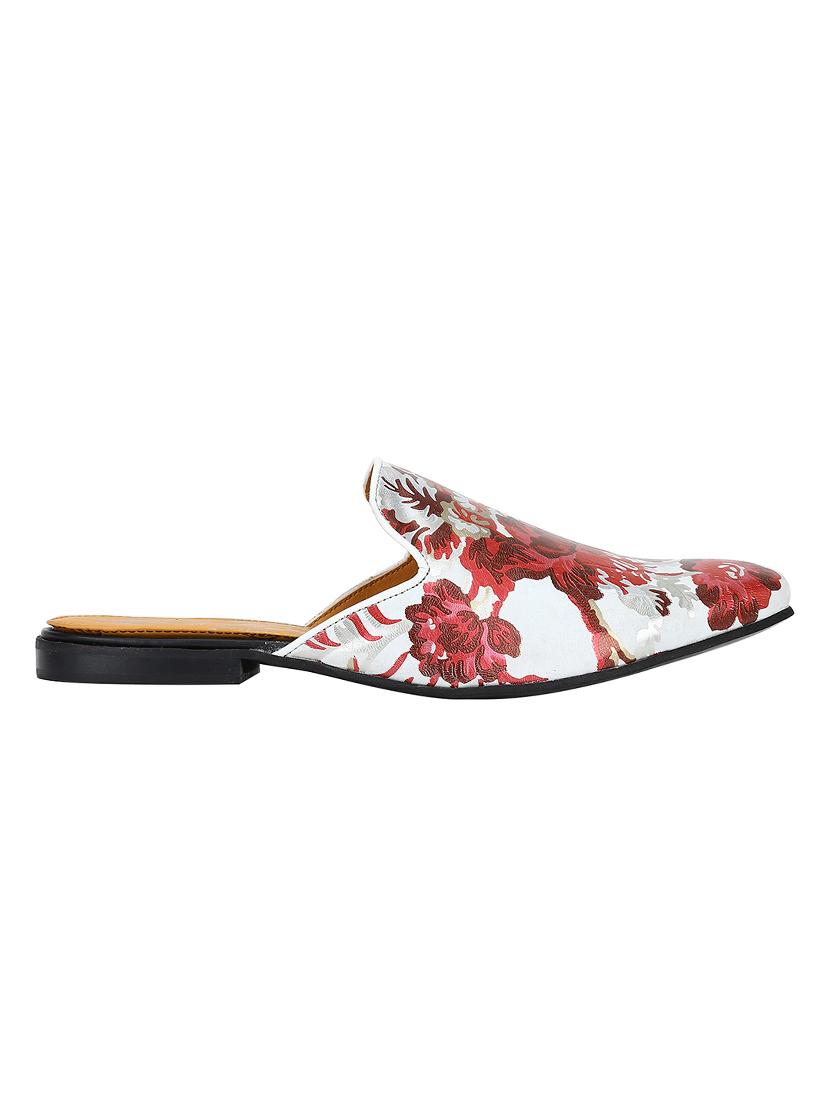 white Leather slip on mules - 15613200 - Zoom Image - 2