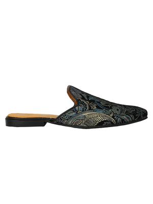 black Leather slip on mules - 15613201 - Standard Image - 2