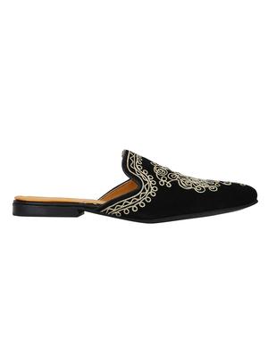black Suede slip on mules - 15613202 - Standard Image - 2