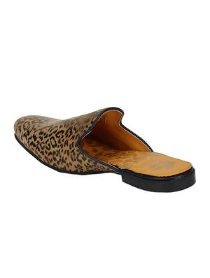 tan Leather slip on mules - 15613204 - Standard Image - 2