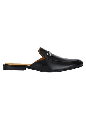 black Leather slip on mules - 15613207 - Standard Image - 2