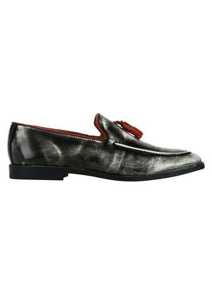 black Leather tassel slipons - 15613208 - Standard Image - 2