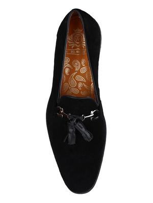 black Suede casual slipons - 15613217 - Standard Image - 5