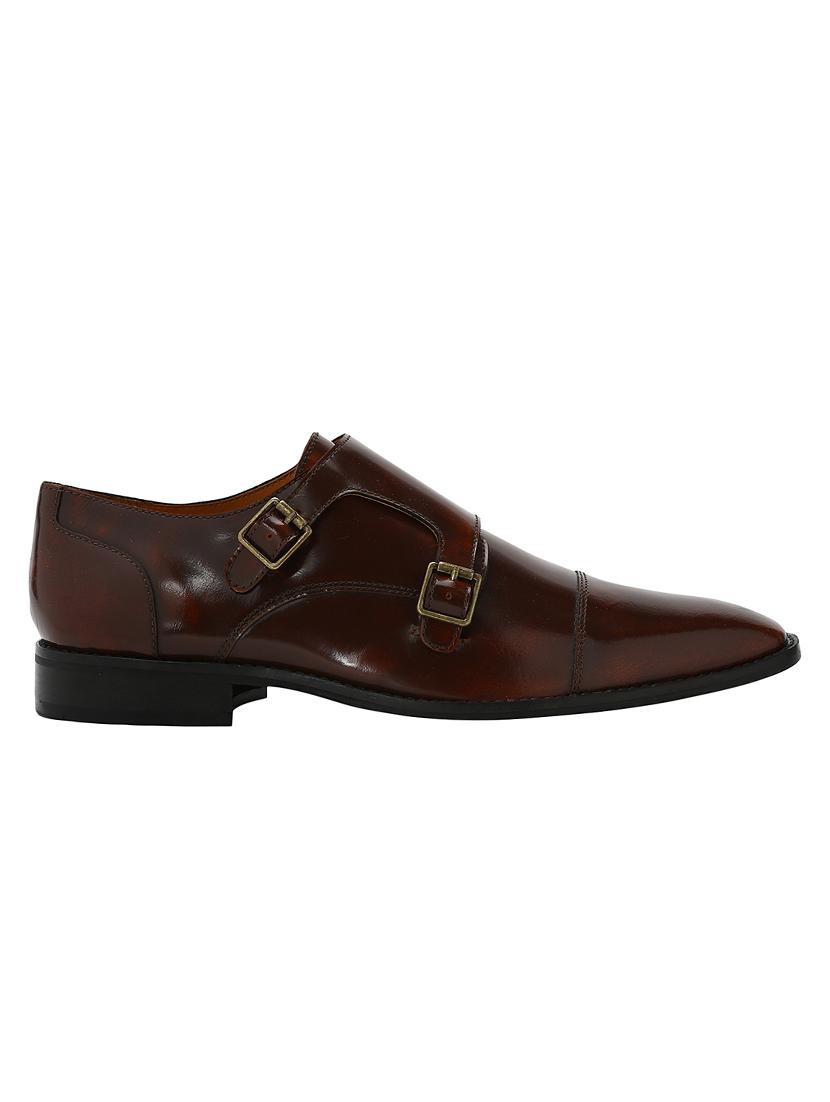 tan Patent Leather slip on monk straps - 15613228 - Zoom Image - 2