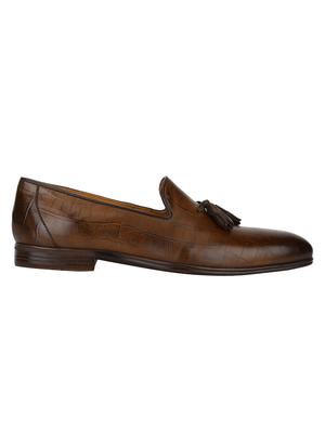 tan Leather tassel slip ons - 15613230 - Standard Image - 2