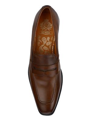 tan Leather formal slip ons - 15613235 - Standard Image - 5