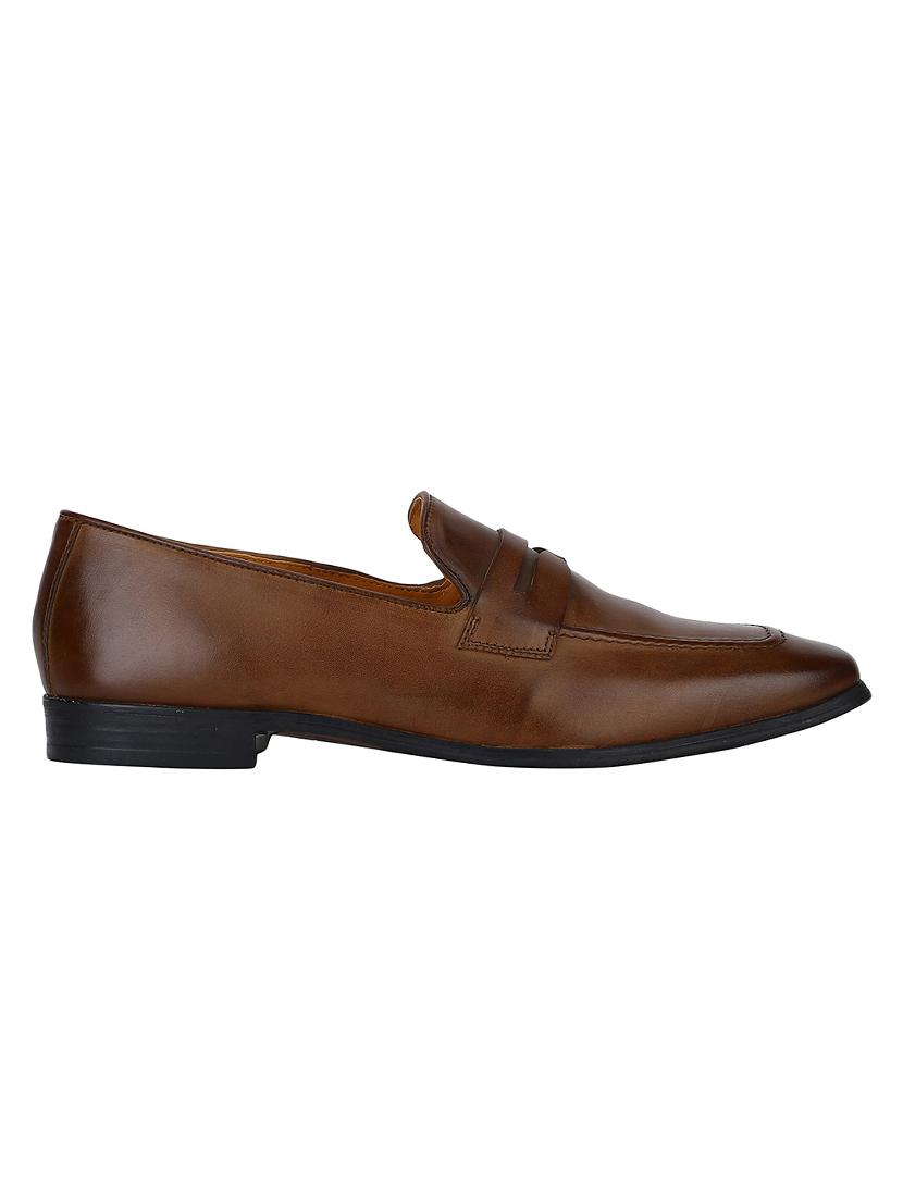 tan Leather formal slip ons - 15613235 - Zoom Image - 2