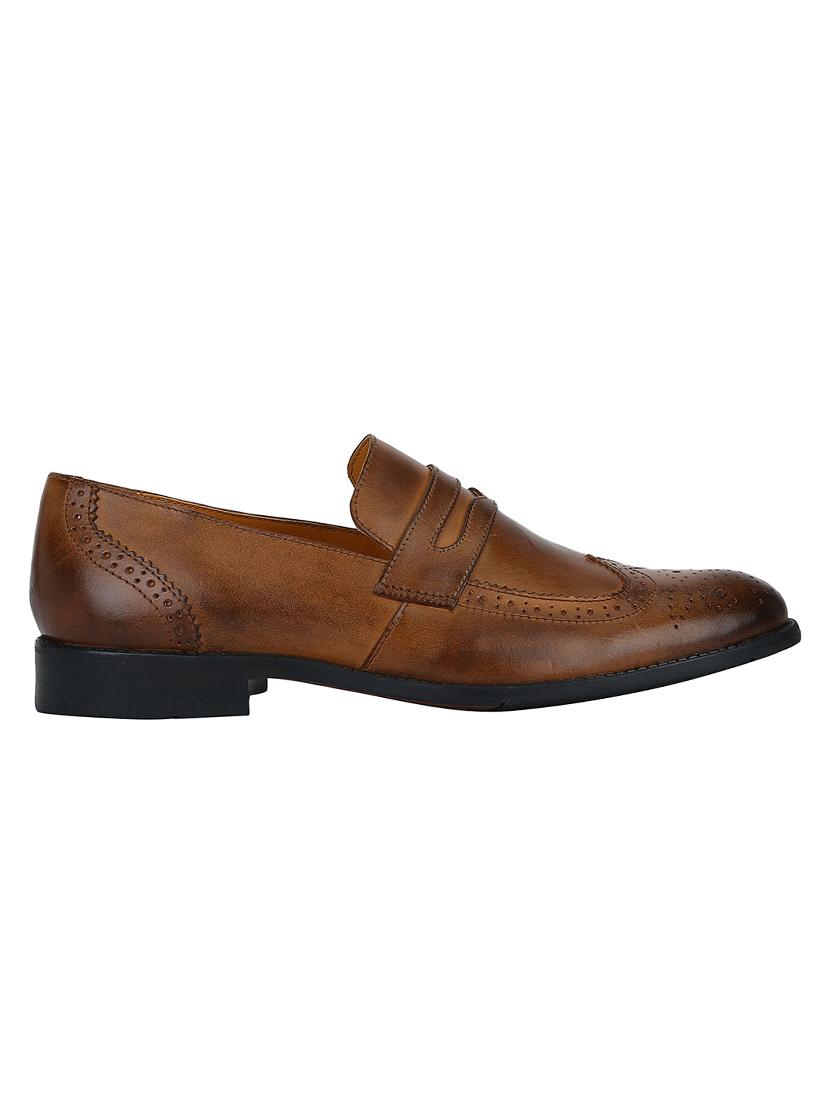 tan Leather formal slip ons - 15613238 - Zoom Image - 2