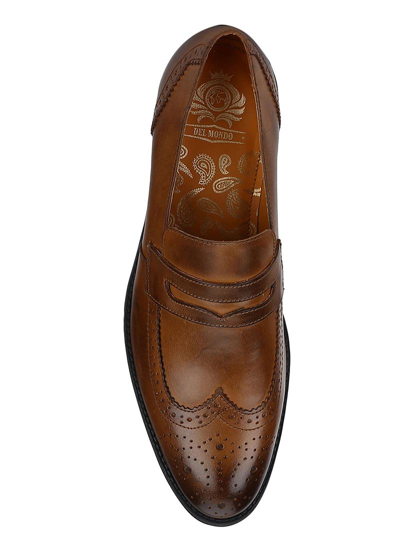 tan Leather formal slip ons - 15613238 - Zoom Image - 5