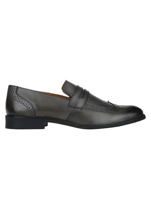 grey Leather formal slip ons - 15613239 - Standard Image - 2