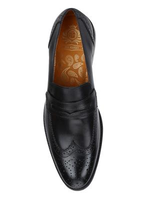 black Leather formal slip ons - 15613240 - Standard Image - 5