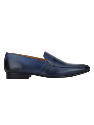 navy Leather casual slip ons - 15613243 - Standard Image - 2