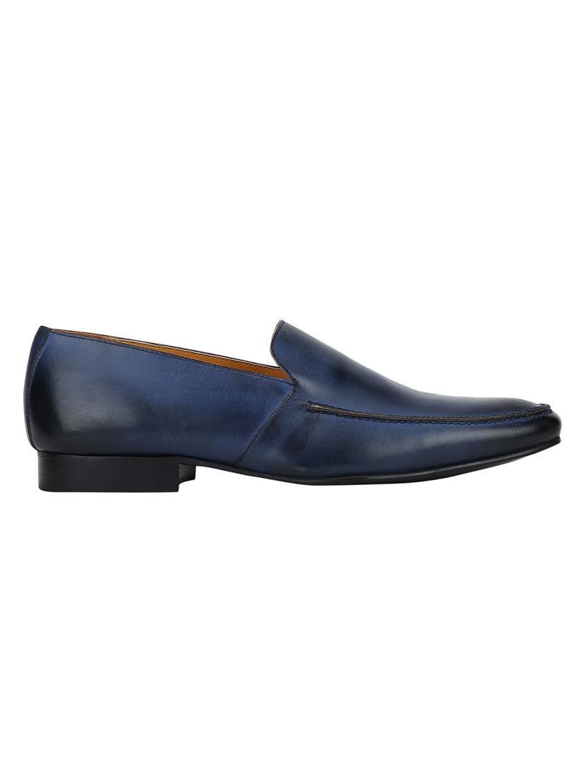 navy Leather casual slip ons - 15613243 - Zoom Image - 2