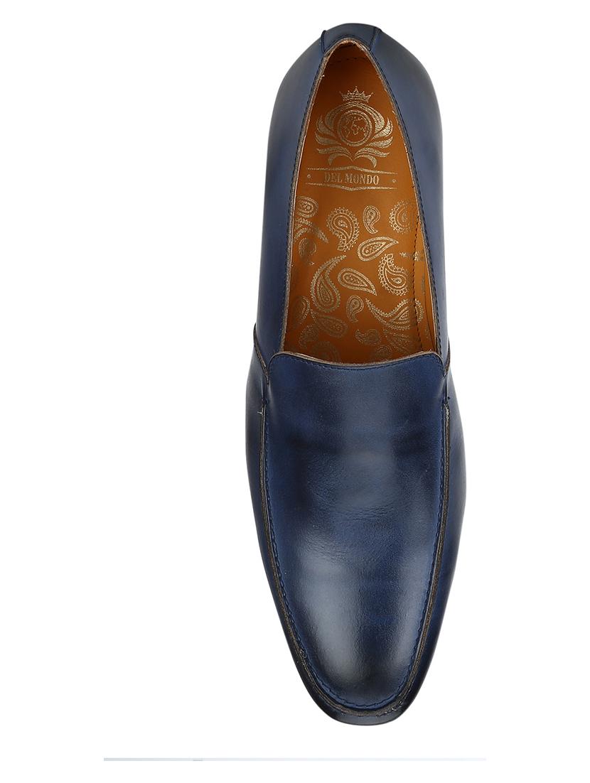 navy Leather casual slip ons - 15613243 - Zoom Image - 5
