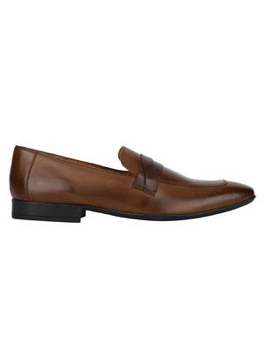tan Leather formal slip ons - 15613249 - Standard Image - 2