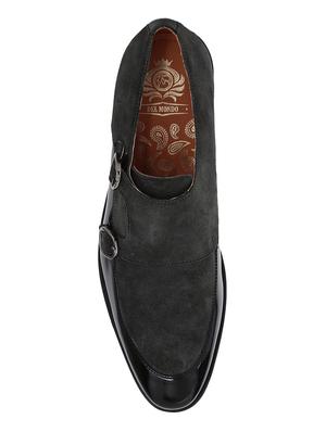 black Suede slip on monk straps - 15613251 - Standard Image - 5