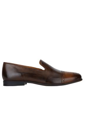 brown Leather formal slip ons - 15613253 - Standard Image - 2
