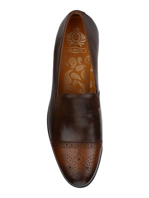 brown Leather formal slip ons - 15613253 - Standard Image - 5