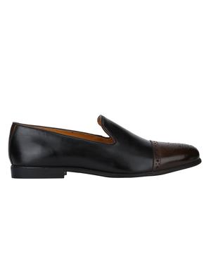 black Leather formal slip ons - 15613254 - Standard Image - 2