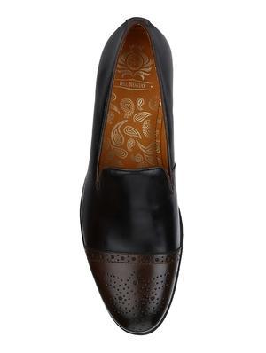 black Leather formal slip ons - 15613254 - Standard Image - 5