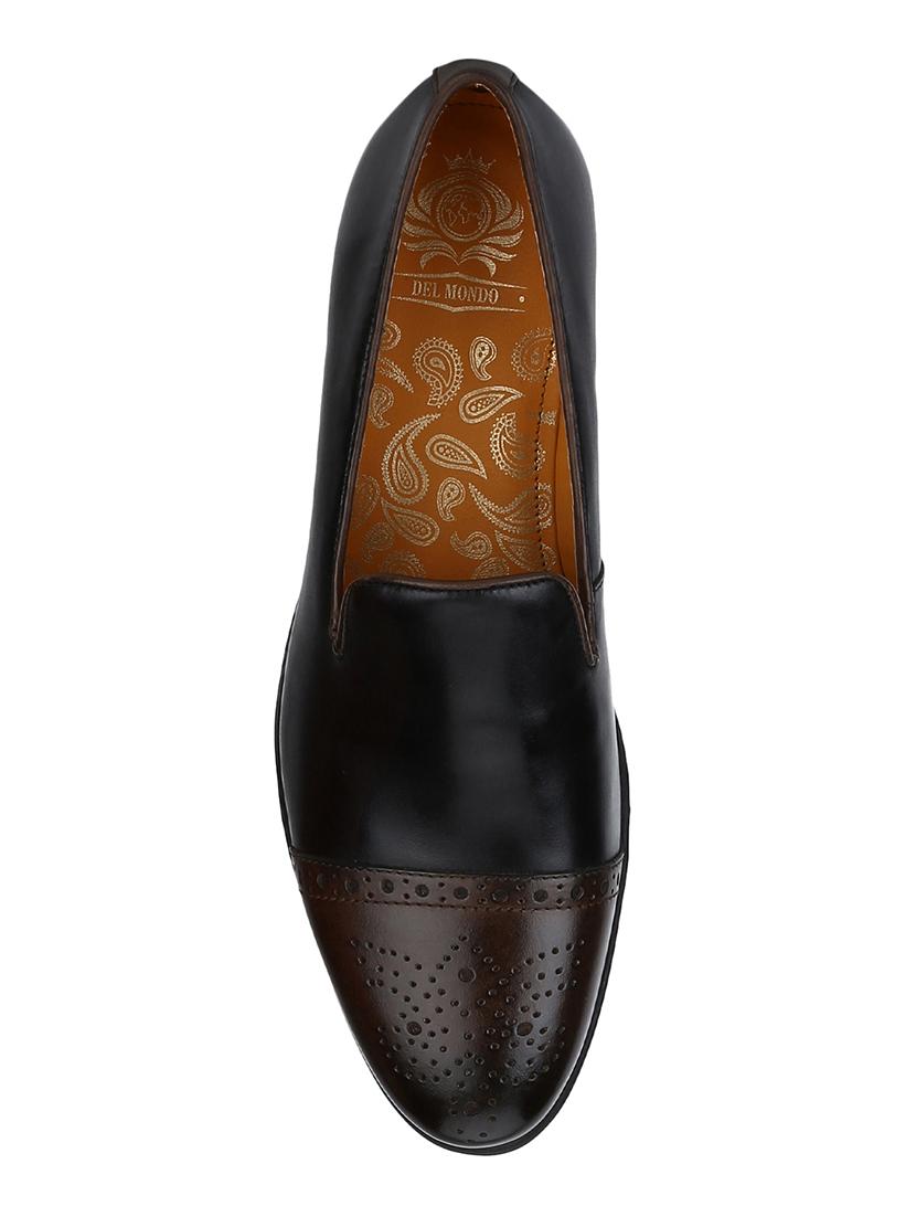 black Leather formal slip ons - 15613254 - Zoom Image - 5