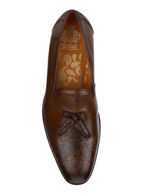 tan leather formal slip ons - 15613257 - Standard Image - 5