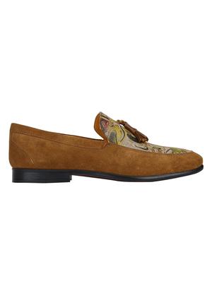 tan Suede tassel slipons - 15613258 - Standard Image - 2