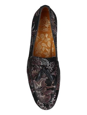 black Leather tassel slipons - 15613260 - Standard Image - 5