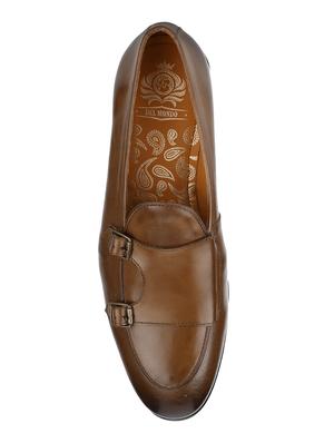 tan Leather slip on monk straps - 15613262 - Standard Image - 5