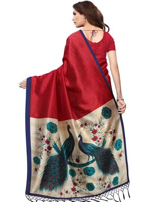 graphic printed mysore silk saree with blouse - 15613316 - Standard Image - 2