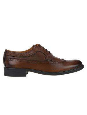 tan Leather lace-up derbys - 15613330 - Standard Image - 2