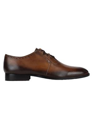 brown Leather lace-up derbys - 15613335 - Standard Image - 2