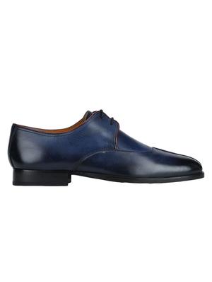 navy Leather lace-up derbys - 15613340 - Standard Image - 2
