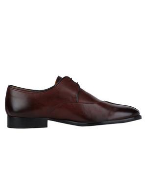 brown Leather lace-up derbys - 15613341 - Standard Image - 2