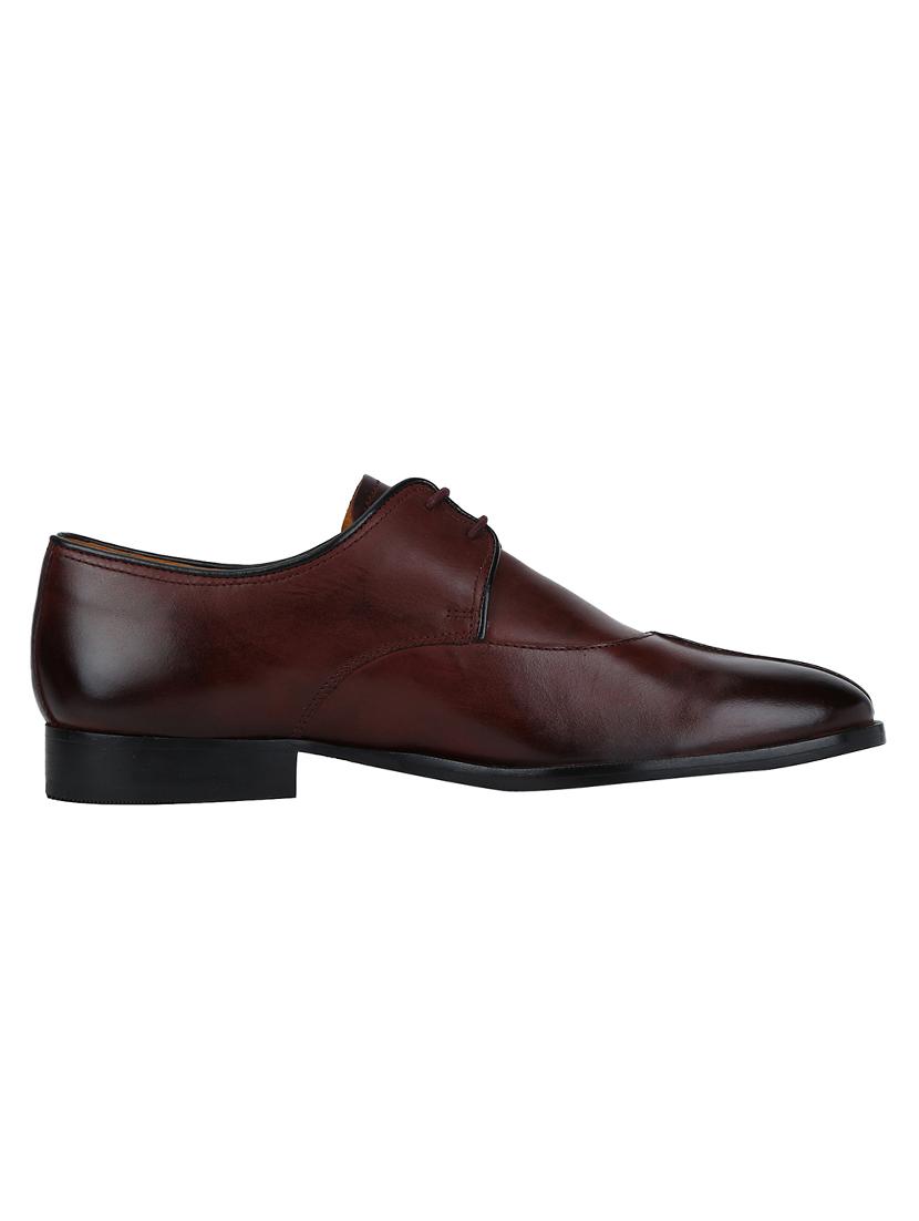 brown Leather lace-up derbys - 15613341 - Zoom Image - 2