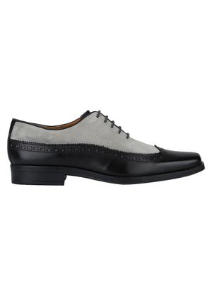 black Leather lace-up brouges - 15613343 - Standard Image - 2