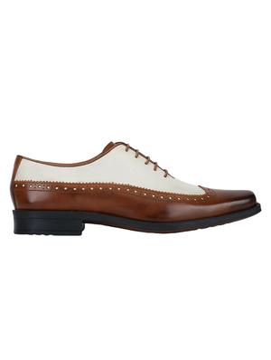 tan Leather lace-up brouges - 15613344 - Standard Image - 2