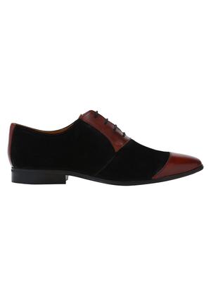 black Leather lace-up oxfords - 15613345 - Standard Image - 2