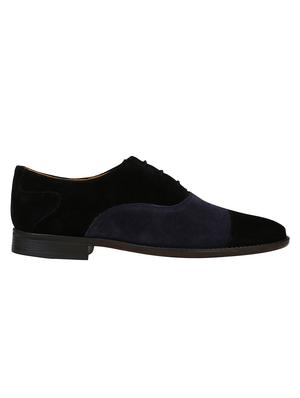 black Suede lace-up oxfords - 15613347 - Standard Image - 2