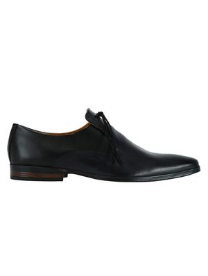 black Leather formal slip ons - 15613354 - Standard Image - 2