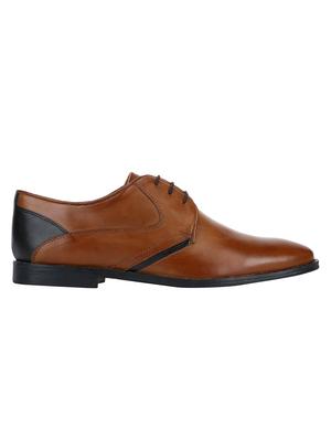 tan Leather lace-up derbys - 15613355 - Standard Image - 2