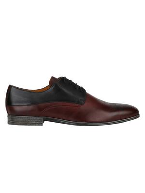 brown Leather lace-up derbys - 15613361 - Standard Image - 2