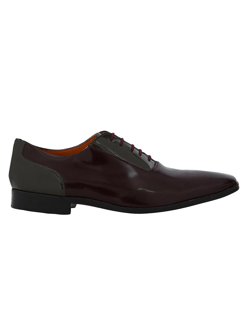 brown Patent Leather lace-up oxfords - 15613363 - Zoom Image - 2