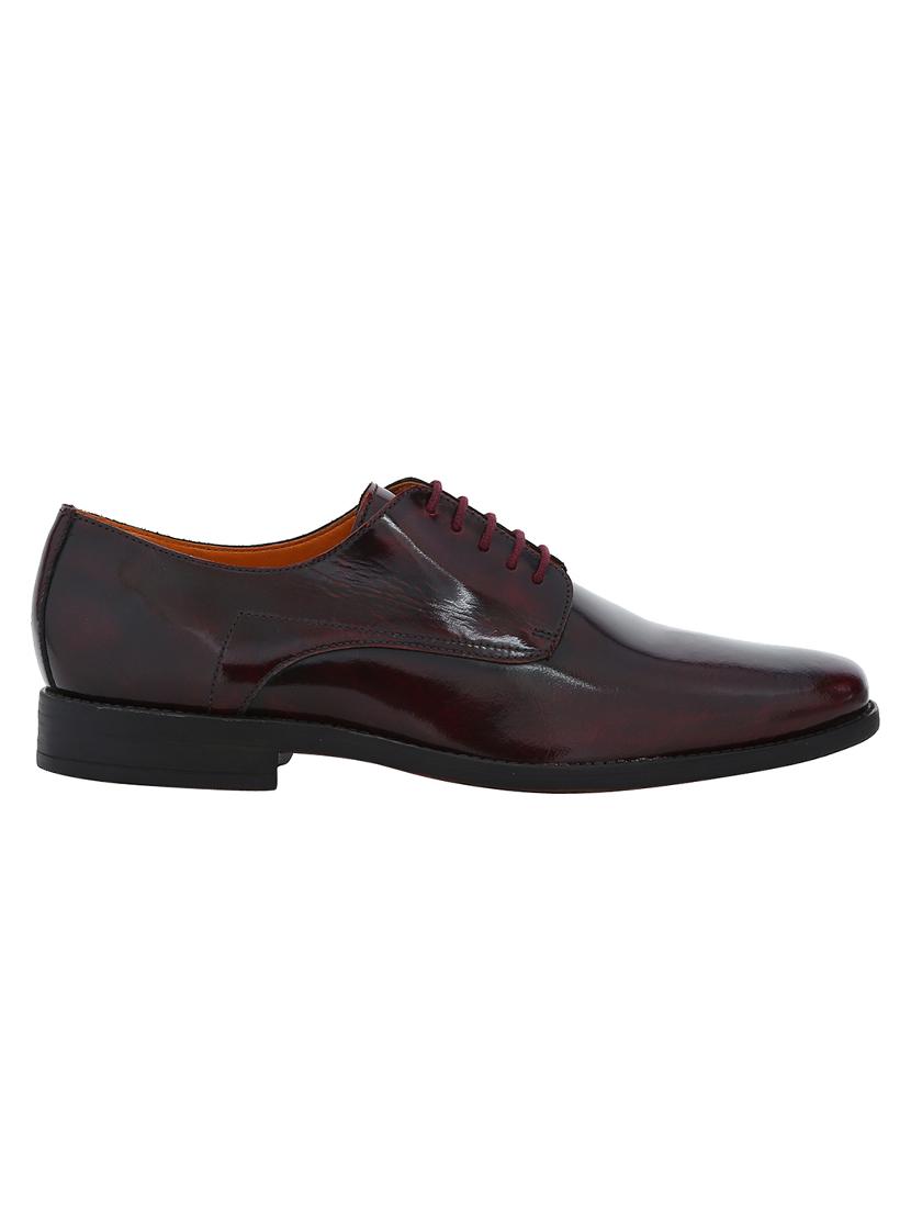 maroon Patent Leather lace-up derbys - 15613366 - Zoom Image - 2